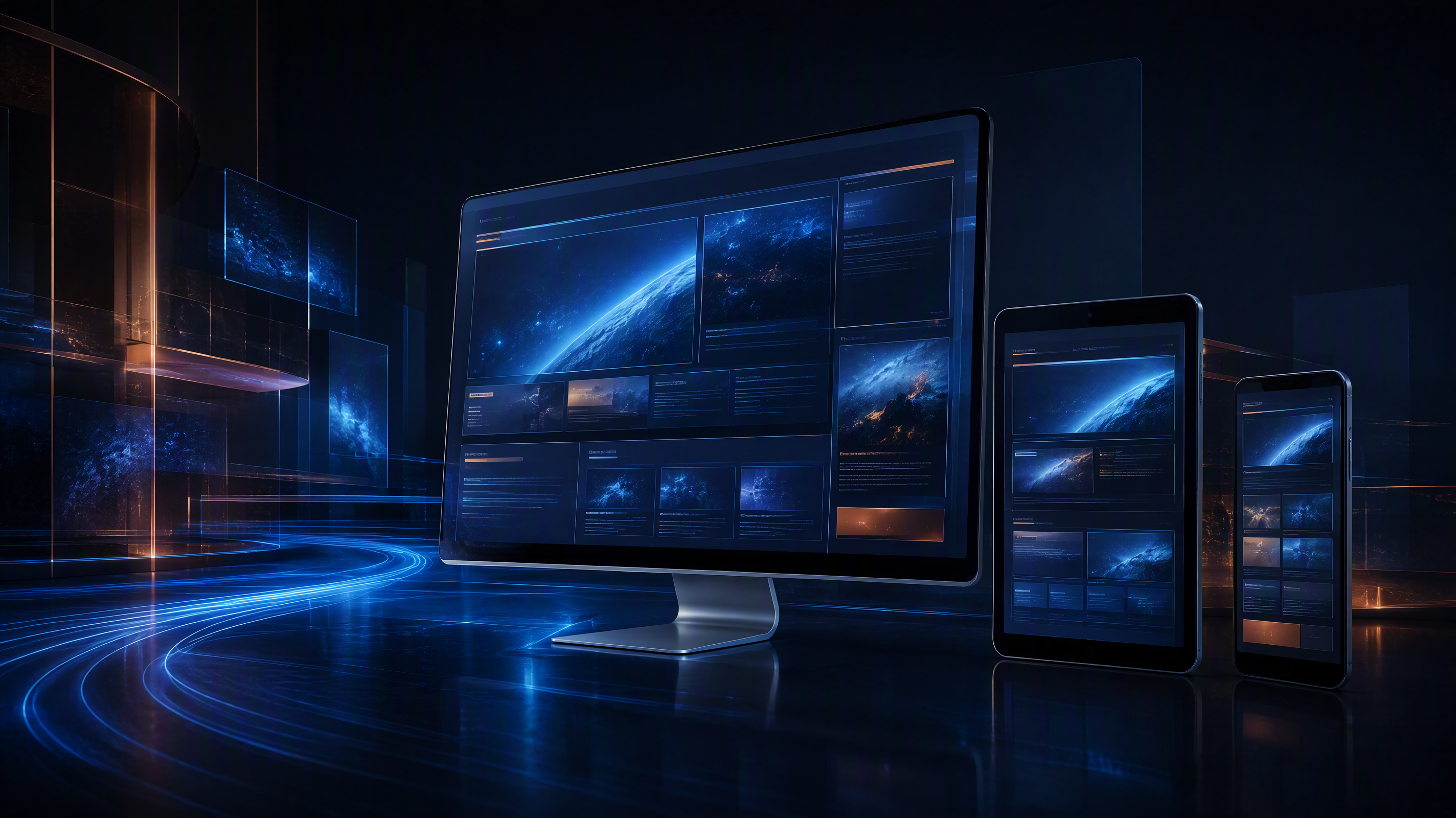 A responsive editorial experience across desktop and mobile devices